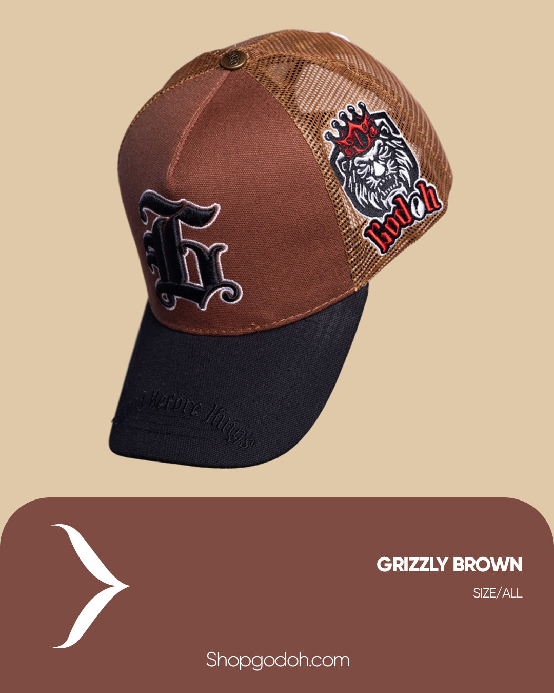 Grizzly Brown Trucker Hat