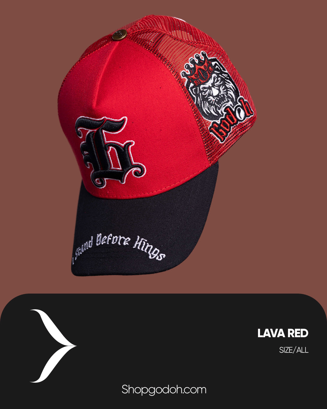 LAVA RED TRUCKER HAT