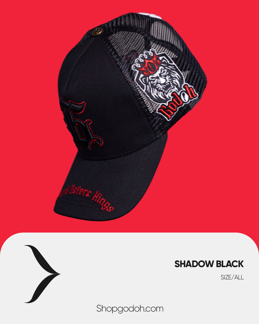 SHADOW BLACK TRUCKER HAT